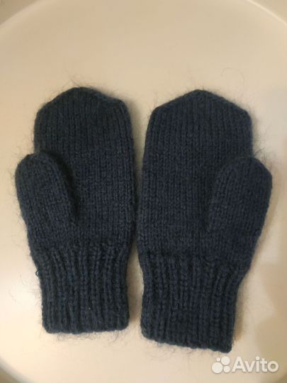 Варежки вязанные на подростка