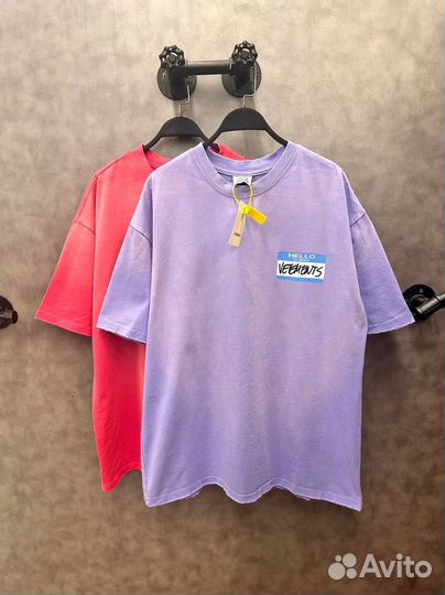 Vetements футболка яркий цвет Лето 2024