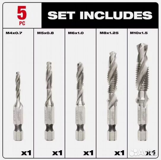 Набор сверл метчиков Milwaukee 48-89-4875