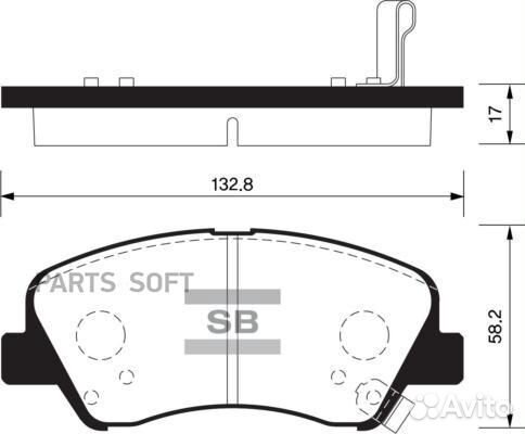 Sangsin brake SP1399 Колодки тормозные дисковые пе