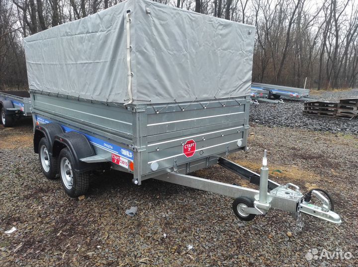 Легковой прицеп Тавиалс с доп бортами и тентом