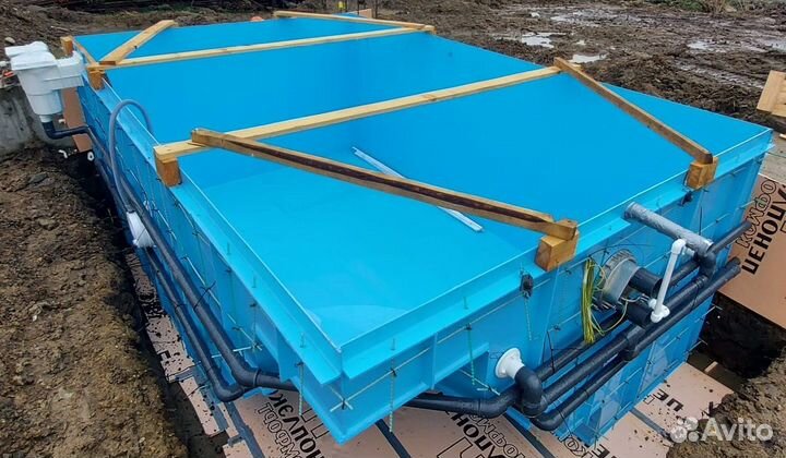 Бассейн из полипропилена 4х2,5х1,5