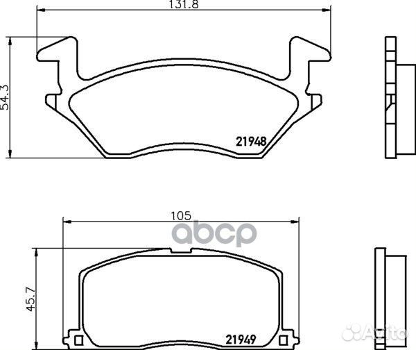 Колодки тормозные дисковые перед (PF-1256)