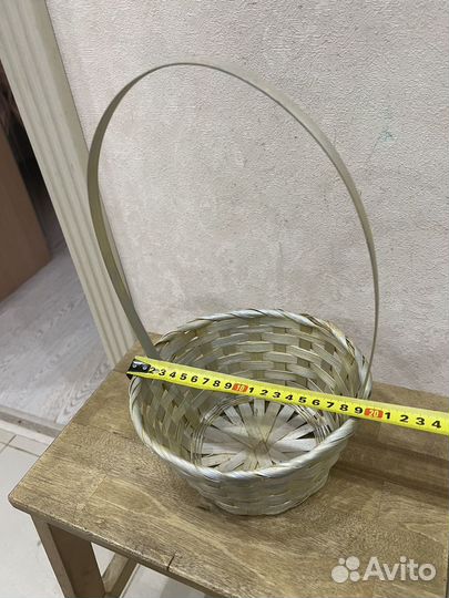 Корзина плетеная d 19 см для подарков и цветов