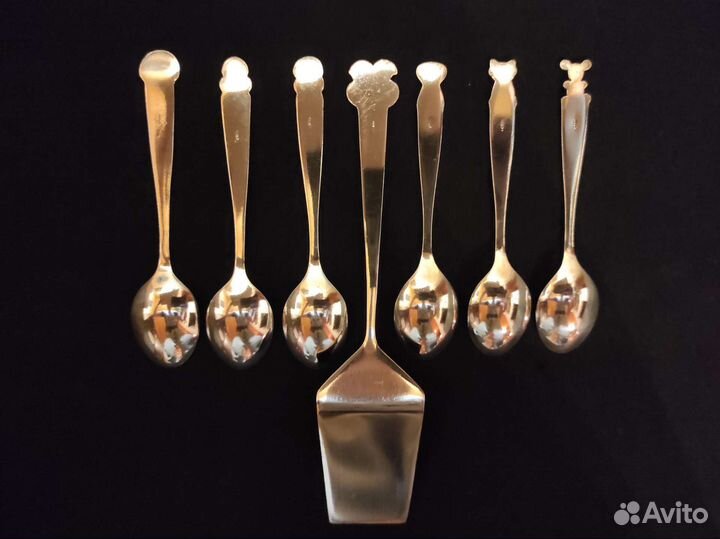 Детский набор мельхиор эмаль Репка СССР