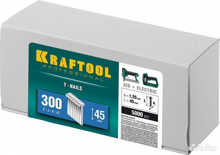 Kraftool тип 18GA (47/300/F) 45 мм, 5000 шт, гвозд