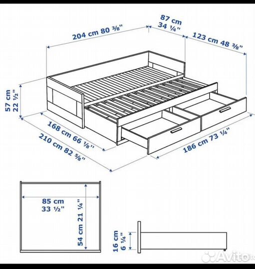 Кровать кушетка IKEA бримнес