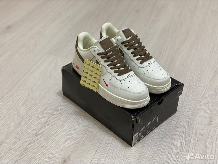 Кроссовки Nike Air Force 1 Premium White Brown