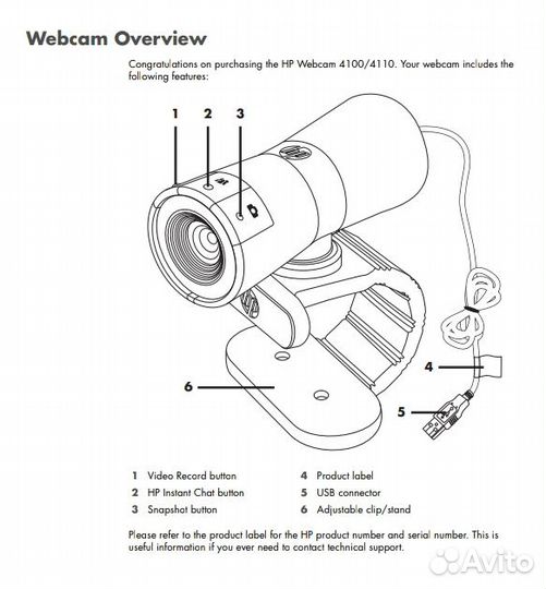 Веб камера Hewlett Packard HD 4110
