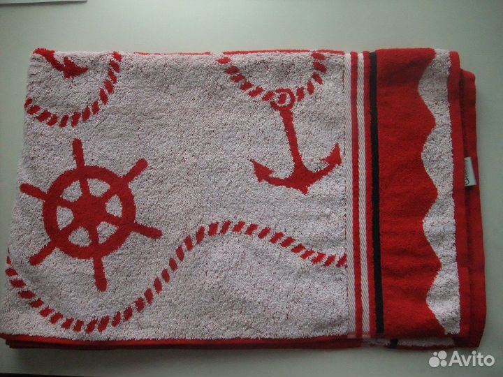 Полотенце махровое, морской стиль 70/140, новое
