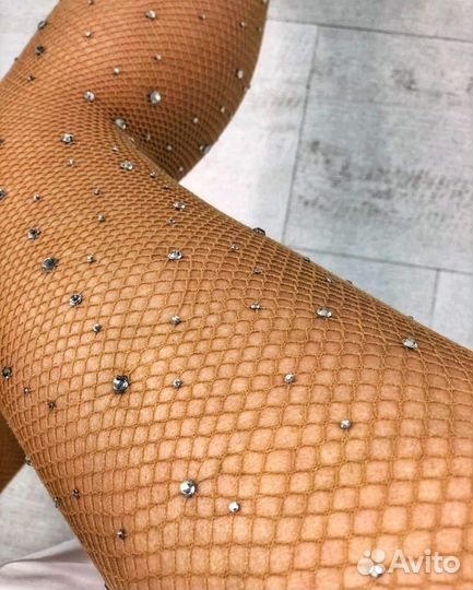 Колготки со стразами