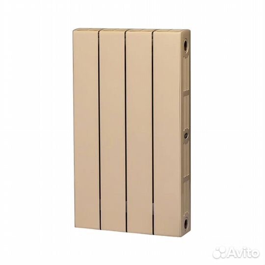 Радиатор биметаллический Rifar Supremo 500 мм 4 секции 3/4 боковое подключение бежевый