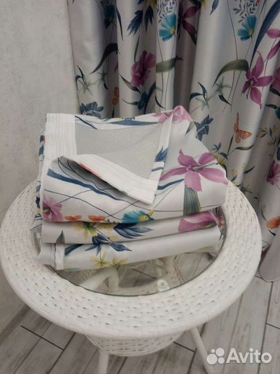 Шторы (2шт) блэкаут новые Прованс Фиолет