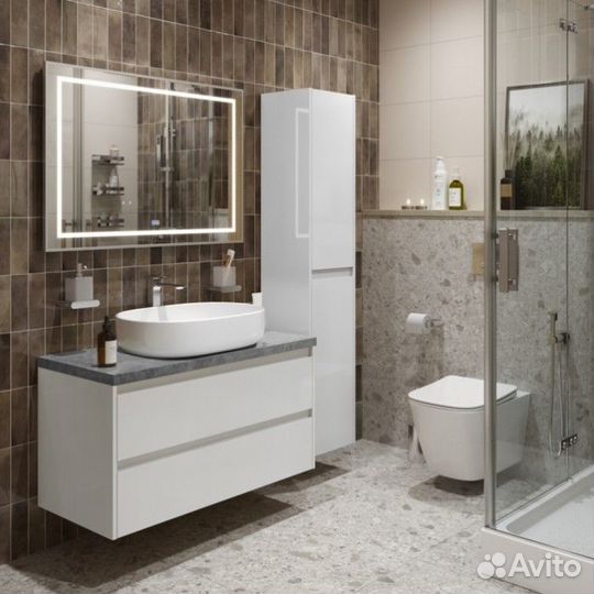 Мебель для ванной BelBagno kraft100BO-kepmgl-1084-SET Bianco Opaco