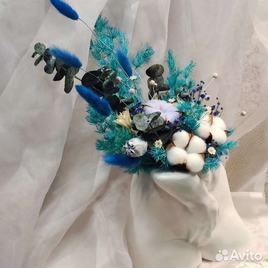 Букет в кашпо, интерьерный