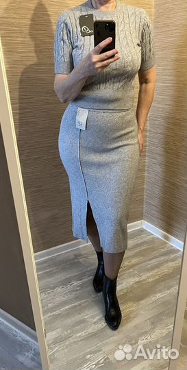 Джемпер рельефный короткий рукав вискоза Италия