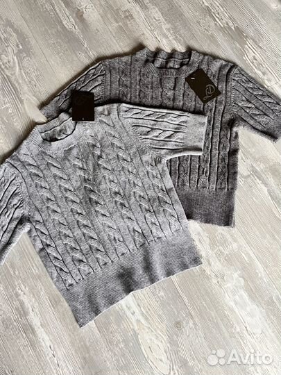 Джемпер рельефный короткий рукав вискоза Италия