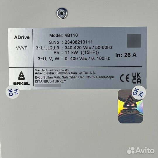 Частотный преобразователь Adrive 4B110 11 kW