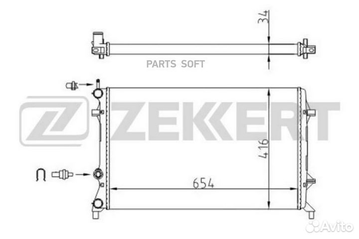 Радиатор охлаждения Фольксваген Пассат VII 10