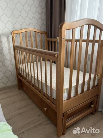 Детская кроватка с ортопед.матрасом и компл. белья