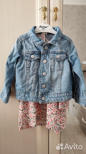 Джинсовая куртка H&M детская 80 джинсовка