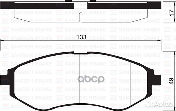 Колодки тормозные передние Chevrolet Aveo I/II