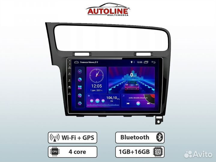 Магнитола Volkswagen Golf 7, 2012-2020. 1/16 AW