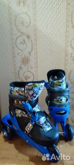 Роликовые коньки детские раздвижные