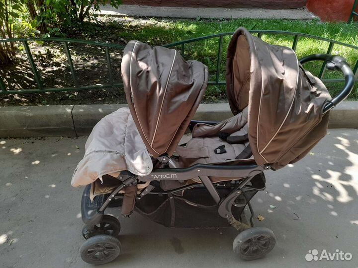 Прогулочная коляска для двойни бу