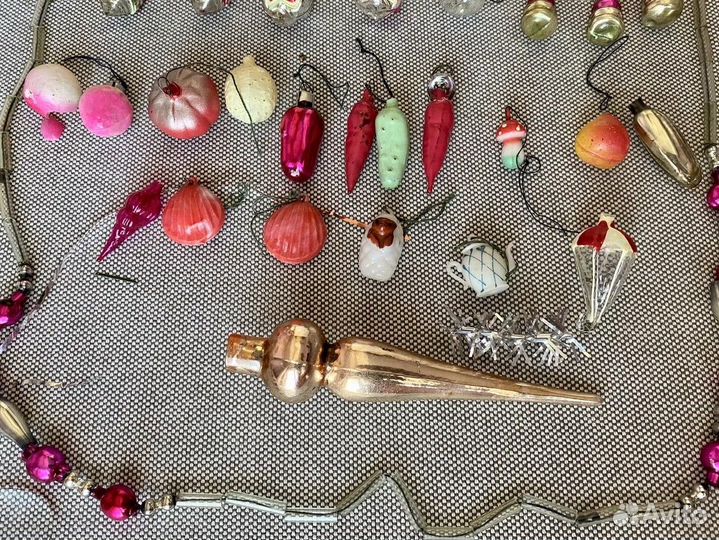 Елочные игрушки СССР малютка разные винтаж