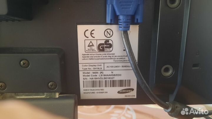 Монитор Samsung 940n 19дюйм Компютер Ноутбук