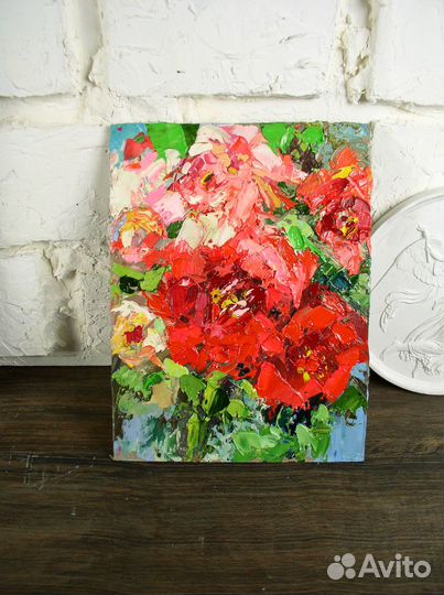 Картина Маслом Роза Авторская Живопись