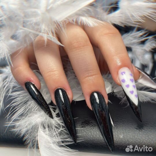 Модель на наращивание ногтей/покрытие/маникюр