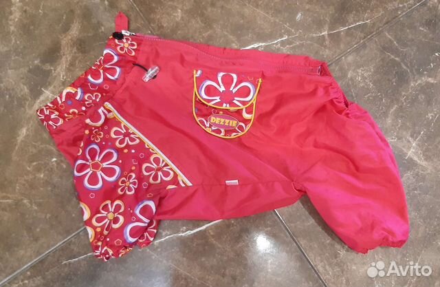 Ветровочный комбинезон дождевик для собак