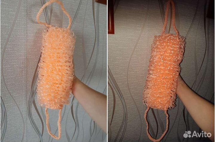 Мочалка нежный персик