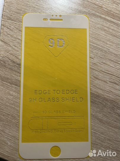 2 защитных стекла на iPhone 7 plus/8 plus белое