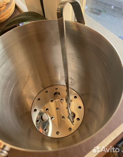 Ведерко для льда с щипцами Cilio