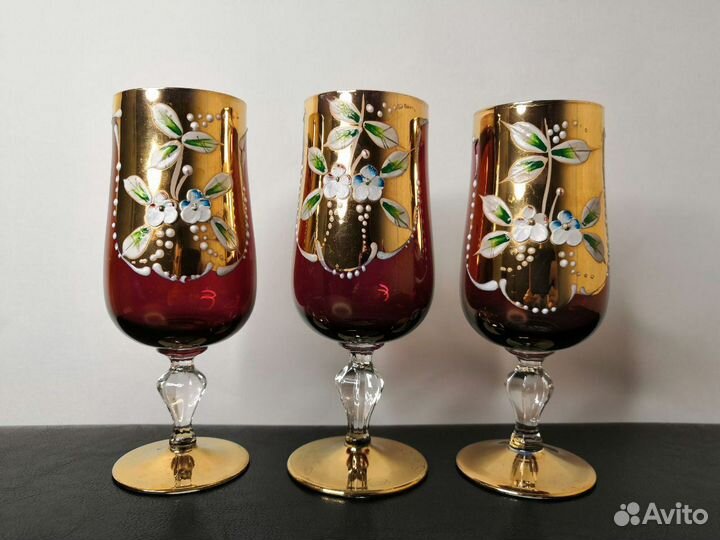 Бокалы для вина богемия СССР