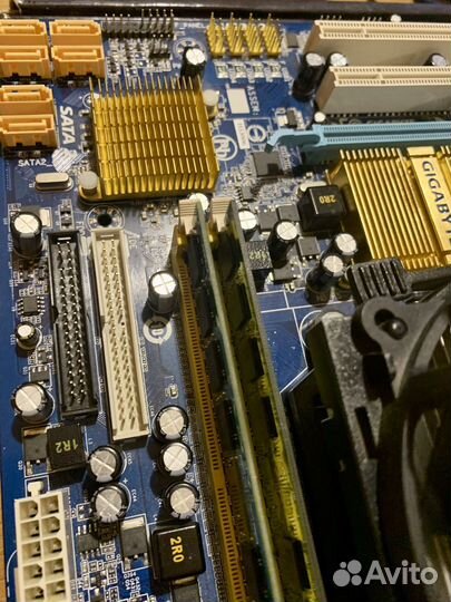 Комплект GA-MA74GM-52 + Athlon 64 X2 3800+ 2Gb