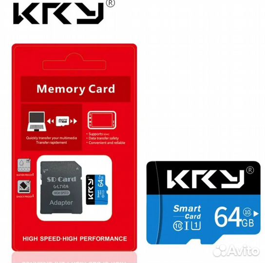 Карта памяти KRY MicroSD 64gb