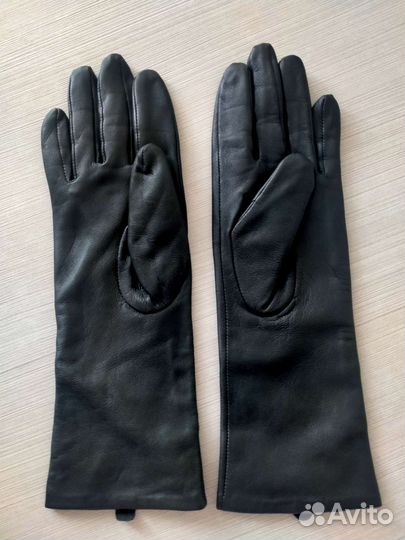 Перчатки женские кожаные новые длинные