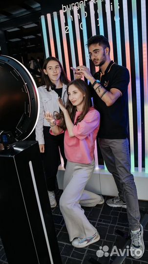 Фотобудка спиннер360 буллеттайм неоновый тоннель