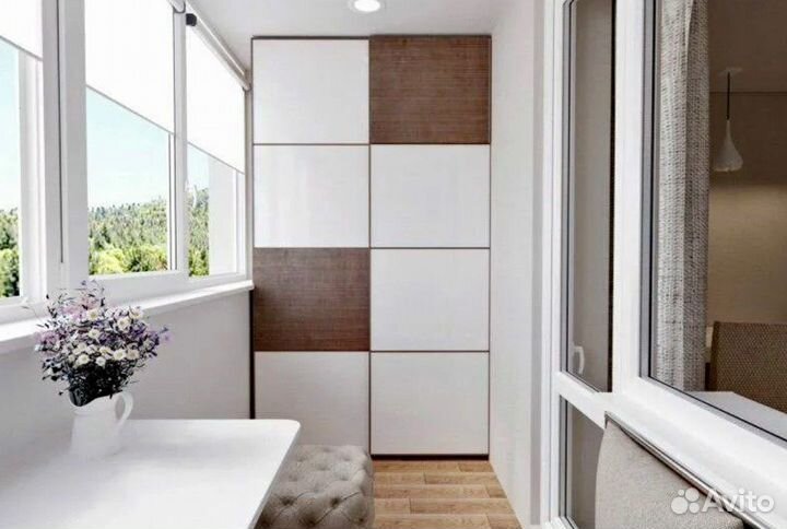 Шкаф на балкон на заказ по вашим размерам