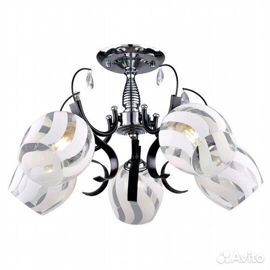 Люстра потолочная россвет Бриз 5х60Вт Е27 металл с