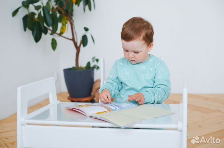 Растущий стол + стул + подушка Комплект