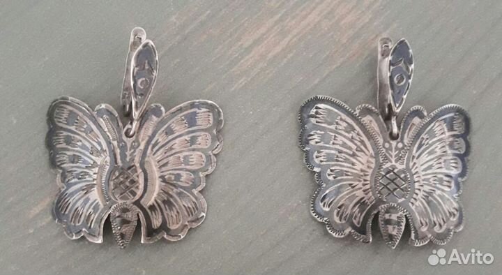 Серьги серебро (времен СССР)