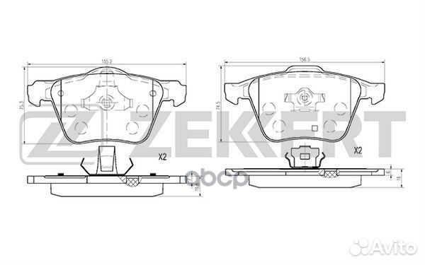 Колодки торм. диск. передн. Volvo XC90 02- bs-1