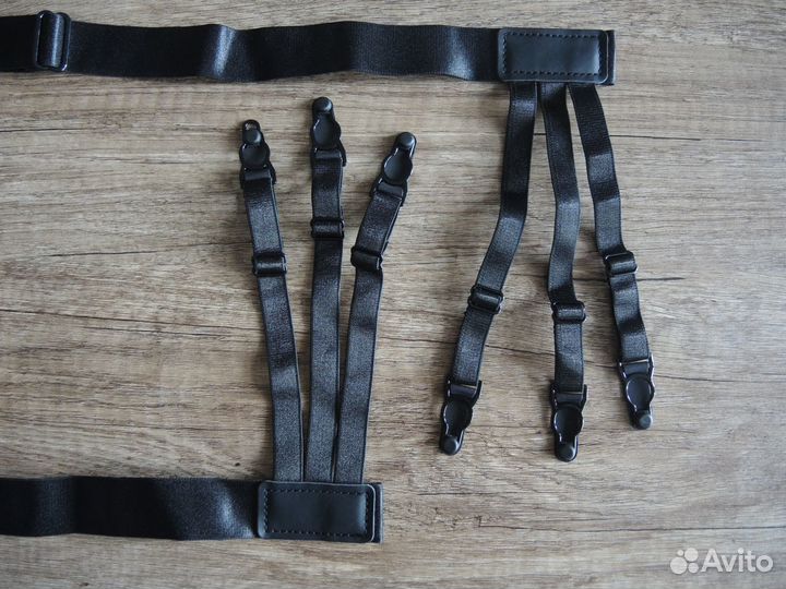 Подтяжки для удержания рубашки (черные)