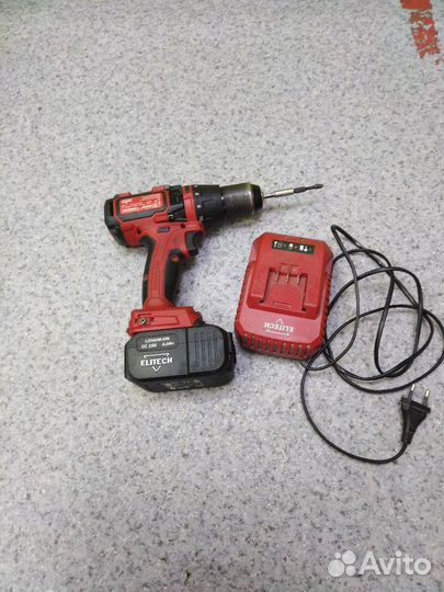 Аккумуляторная дрель Elitech да 18убл2 (П6А/1)