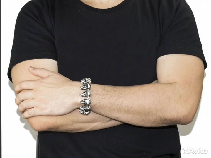 Браслет мужской череп